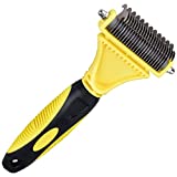 Voarge Cepillo para perros y gatos, Peluquería profesional para mascotas, Peine, Rastrillo, Cortador de nudos con 23 + 12 de doble cara, para eliminar el vello no deseado y desenredar nudos