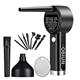 OBIUN © 2-en-1 potente aspirador y plumero portátil, bote de aire seco eléctrico | soplador de aire sin gas, inalámbrico, 2 velocidades, limpieza de computadoras, carga rápida de 6000 mA USB-C