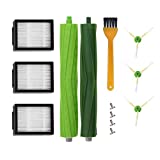12 piezas de accesorios Nordun, filtros de cepillo compatibles con Irobot Roomba i3 i4 j7 I7 I7 + / I7 Plus E3 E5 E6 E7, kit de piezas de repuesto para robot aspirador, 2 cepillos de goma, 3 filtros Hepa, 3 cepillos laterales
