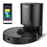 Robot Aspirador con Mapeo, Honiture Q6 Robot Aspirador WiFi 2700 Pa, Aspirador y Lavado 2 en 1, Vaciado Automático, Control con App y Alexa, Apto para Suelos y Moquetas
