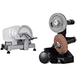rebanadora rgv luxor 20, 110 w, diámetro 20 cm, aluminio, color plata y afilador desmontable 9168