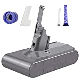 Batería de repuesto ASUNCELL 21.6V 4600mAh V8 para Dyson V8, V8 Animal, V8 Absolute, V8 Fluffy Aspirador de mano inalámbrico con 1 cepillado 1 filtro 1 elemento filtrante trasero