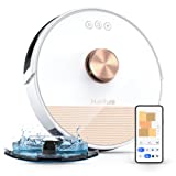 Robot Aspirador Láser con Mapeo, HONITURE Q6 Lite 2 en 1 Robot Aspirador y Lava para Pelo de Mascotas, Suelos, WiFi, Barreras Virtuales, APP y Control Alexa