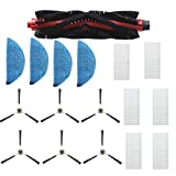 Fantisi Juego de 6 filtros HEPA, 6 cepillos laterales, 4 patrones, 1 cepillo giratorio principal, accesorio de repuesto para robot aspirador OKP K7 / K8