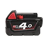 Milwaukee M18B4 M18B4-Li-ion Batería 4.0 Ah, Color: Rojo, 0 W, 18 V, Multi