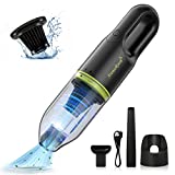 Aspirador de Mano, Aspirador de Mano para Coche Lavable Tipo C con Filtro Hepa, Mini Aspirador Inalámbrico, Aspirador Compacto Tipo C Recargable de 4-6 Kpa para Oficina