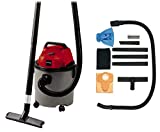 El cubo Einhell TC-VC 1815 aspira sólidos y líquidos (1250 W, depresión 180 mbar, compartimento 15 l)