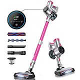 Aspirador Inalámbrico, BuTure 33Kpa / 400W Potente Escoba Eléctrica Inalámbrica Con Pantalla Táctil Y LED, Batería Extraíble De 55 Minutos, Aspirador 4 En 1 Para Pelo De Mascotas / Piso / Alfombra / Sofá