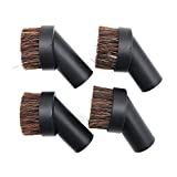 Namvo - Juego de 4 cepillos para aspiradora con cerdas suaves de crin de caballo para quitar el polvo, pequeñas esquinas redondas/limpieza de pistas