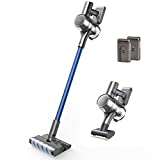 Aspirador Inalámbrico Dreame T20 Mistral PRO, Modelo Europeo, 125.000 RPM, con Pantalla LCD a Color y 2 Baterías Externas Incluidas, Azul