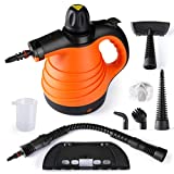 Limpiador a Vapor, Potente Limpiador a Vapor Multiusos con 9 Accesorios, Ideal para Múltiples Superficies, Capacidad 350ml, Potencia 1050W