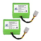 melasta 2pcs Batería nimh de larga duración 7.2v 3600mAh compatible con Neato XV Serie XV-21 XV-11 XV-12 XV-14 XV-15 XV-25 XV Essential Signature Pro Aspiradora