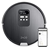 ZACO - Robot aspirador y fregador V85 con WiFi, Alexa, Google y App - Depósito XXL 750 ml - Aspirador inalámbrico inteligente 2 en 1 con navegación - Aspirador automático de pelos de animales