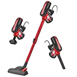 Aspirador sin bolsa, escoba eléctrica con cable 3 en 1 17KPA 600W para pisos duros y pelo de mascotas