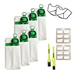Italdos Kit 6 Bolsas Compatibles para Kobold VK140 VK150 incluye 6 Bolsas + 2 Filtros Motor + 12 Perfumes + 2 Cepillos Multiusos