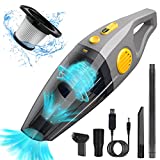 RANJIMA Aspirador inalámbrico para automóvil, Aspirador portátil 8000PA, Aspirador de carga rápida potente de 120 W Aspirador húmedo y seco recargable por USB para el hogar / Pelo de mascotas