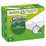 Swiffer Dry Dust Catching Cloths, 15 toallitas, atrapa y atrapa el polvo y la suciedad, ideal para pelo de mascotas, todo tipo de suelos