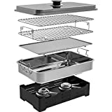 Browin 330010 Estufa de incienso para balcón, inoxidable, móvil, con termómetro de cocina y virutas de humo, gris, 43,5x11x27,5 cm