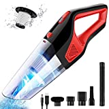 NWOUIIAY Aspirador para automóvil 9500PA / 120W Potente mini aspirador inalámbrico con filtro HEPA 3 * 2200mAh Batería Aspirador portátil en seco y húmedo para el hogar / oficina / automóvil