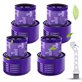 Filtro para Dyson V10 SV12, filtro lavable para aspiradora Dyson V10 SV12 Cyclone Series, V10 Absolute, V10 Animal, V10 Total Clean Reemplazo # DY-969082-01 (4 paquetes) (V10)