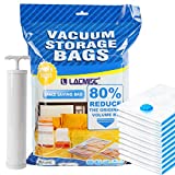 Lacmisc Bolsas de Ahorro de Espacio, 10 Piezas Bolsas de Aspiradora Reutilizables Ahorro de Espacio, Bolsas de Aspiradora Ahorro de Espacio para Ropa para Sábanas, Edredones, Almohadas, 60x40cm