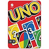 Mattel Games UNO Juego de cartas con 112 cartas, caja de hojalata coleccionable e instrucciones, juguete para niños mayores de 7 años y familias, HGB63