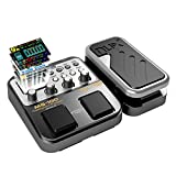 MG-100 Pedal multiefectos Procesador de instrumentos musicales profesionales 40s Record 55 Modos de efectos 10 Sound Di Box Pedal para guitarra eléctrica y bajo, regalo de Navidad