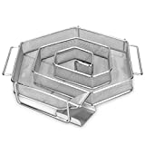 Navaris Generador de Humo en Frío Ahumador - Caja Ahumadora BBQ 21x18x4cm Acero Inoxidable - Caja Ahumadora Carne Pescado para Horno Grill - Espiral