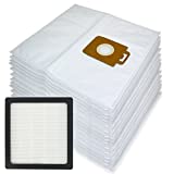 SPARES2GO-Paño de microfibra para filtro H14-HEPA para aspirador Nilfisk Extreme X100 X150 X200 X210 X300 series, paquete de 15 cartuchos de filtro)