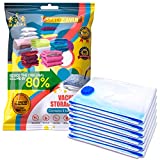 🏆Marca Amazon Plus 【6Pz XXL】 + 🎁Regalos.  Bolsas de vacío Realife para ropa y edredones ✌Doble capa.  Bolsas de vacío Ahorro de espacio 3ra generación Maxi Format 80X100 Bolsas de vacío Jumbo Ropa