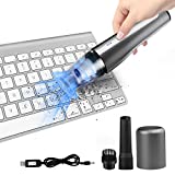 Limpiador de teclado, Topretty 8000pa Mini potente aspirador de teclado inalámbrico, aspirador de computadora de 12 V, aspirador de mano inalámbrico de 120 W, ligero y silencioso para computadora portátil