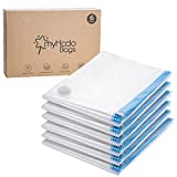myHodo Bolsas de aspiradora que ahorran espacio, 6 piezas Jumbo 80x120 cm, bolsas de aspiradora XXL reutilizables extragrandes, fundas nórdicas, mantas, sábanas, vestidos, chaquetas, abrigos, almohadas