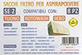 MFSE2 CONF 8PZ Bolsas ROTOWASH SEBO Tuono Compatible con los modelos que se muestran en la foto
