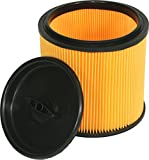 Filtro plisado Parkside NTS PNTS 1400 B1 IAN 66443 + IAN 74286, con tapa con rejilla interna de acero, cartucho de filtro seco