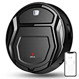 Mini robot aspirador, 6D WiFi / App / Alexa Collision Sensor Auto recargable Caja de polvo de 500 ml, ideal para pelo de mascotas, alfombras y pisos duros, Lefant-M201