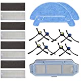 BLUELIRR - Kit de Accesorios de Repuesto para Robot Aspirador AMIBOT Animal Premium H2O, 8 Cepillos Laterales, 8 Filtros HEPA, 3 Almohadillas de Limpieza, 1 Prefiltro