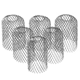 GoodLuck Protector de canalón de 6 piezas Protector de canalón de aluminio expandible de 3 pulgadas con filtro de canalón para bloquear el tope de hoja