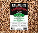 Pinos, pellets de madera para parrilla, 15 kg, de 100% roble, para asar a la parrilla, ahumar, también apto para hornos de pizza de pellets