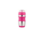 Caja fuerte deportiva Kid Basix |  Botella deportiva y de almuerzo de acero inoxidable, pico fácil de extraer |  tapón de barro |  apto para lavavajillas |  puede contener 12 oz |  fucsia