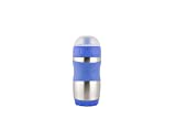Caja fuerte deportiva Kid Basix |  Botella deportiva y de almuerzo de acero inoxidable, con pico de extracción fácil |  tapón de barro |  apto para lavavajillas |  contiene 350ml |  azul