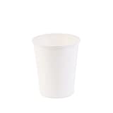 Swinmlad Taza de papel desechable blanca gruesa, 100 unidades, taza de café con leche, 200 ml