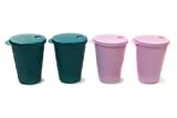 TUPPERWARE Vasos Classic 330 ml verde (2) + rosa (2) 38079