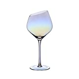Taza de café Bisel Copas de vino de champán Vince CROSSTALLO Copas de copa de colores transparentes Cambio de color de la copa de vino (Color: Colorful-C)
