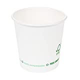 1000 Unidades - 1 Vaso Papel Pared 'Plastic Free' 120 ml 230 G/M2 Ø6,3/4,5X6 Cm Cartón Blanco