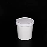 Swinmlad Tazones de papel desechables con tapa, 50 piezas, gran capacidad, vasos de papel, lonchera, 12 oz