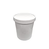 Pack de 25 Recipientes para Sopa de Papel Kraft Blanco con Tapa, 445ml, para Comida para Llevar, Biodegradables, Desechables, con Tubo Redondo, Ecológicos, 25L, Color: Blanco