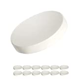 XILMARK Tapas de Yogur Reutilizables, Compatibles con Marcas y Vasos de Yogur de Cristal, 56 mm de diámetro, Tapas de Plástico para Tarros, Tarros de Postre, 12 Piezas