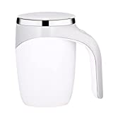 Taza de café con agitación magnética automática: para café, leche, cacao, bebida, vaso giratorio, hogar, oficina, viaje, mezcla, taza blanca