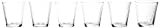 Excelsa Oslo Set 6 Vasos de Agua, Vidrio prensado