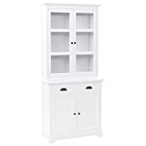 Mueble de pared con 4 puertas para hogar, dormitorio, salón, pasillo, oficina, en MDF y madera de pino 80 x 40 x 180 cm